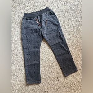 Kids Boys Grey Blue Pattern Pants
